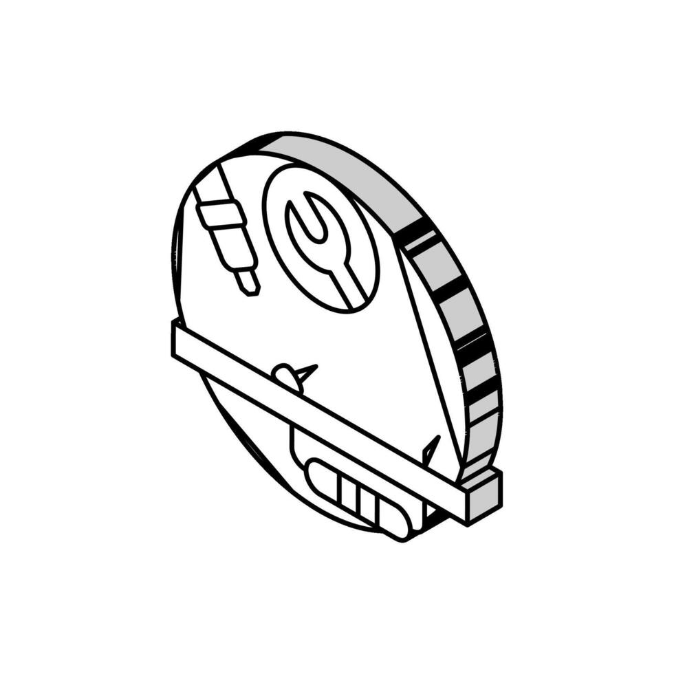 weerstand vervanging elektronica isometrische icoon vector illustratie