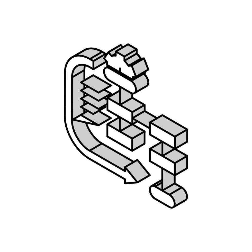 uml diagrammen analist isometrische icoon vector illustratie