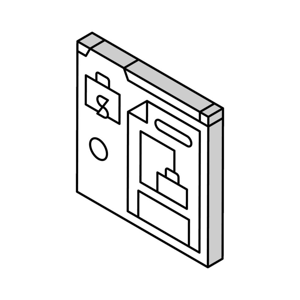 Bedrijfsmiddel waardering isometrische icoon vector illustratie