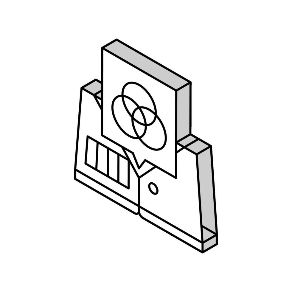 stijl gidsen technisch auteur isometrische icoon vector illustratie