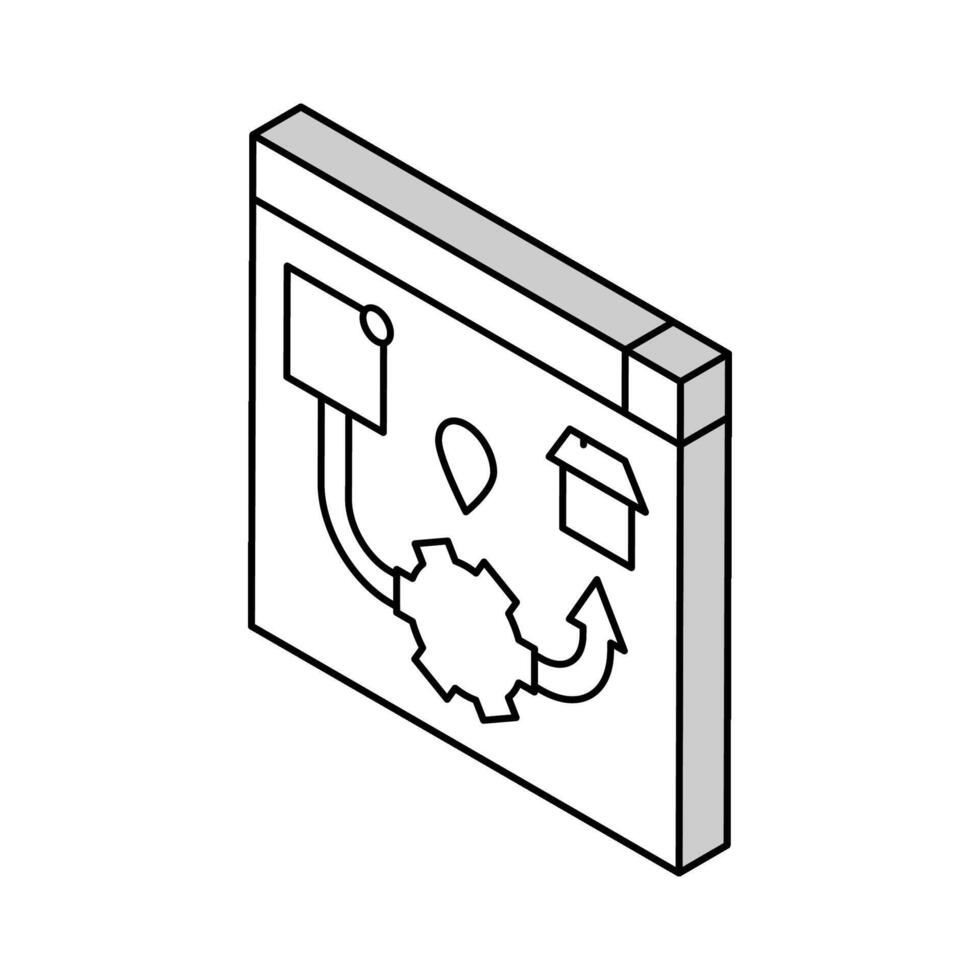 ecommerce logistiek logistiek manager isometrische icoon vector illustratie