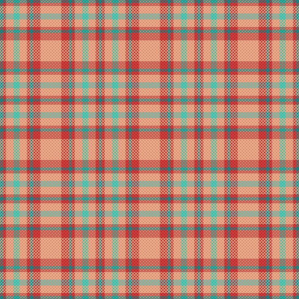 tartan geruit patroon met textuur en warme kleur. vector