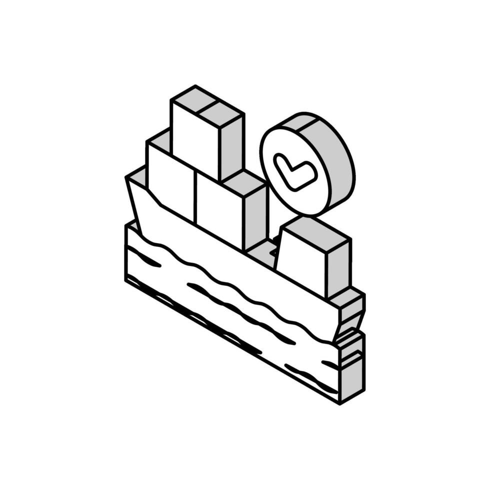 vracht vervoer logistiek manager isometrische icoon vector illustratie