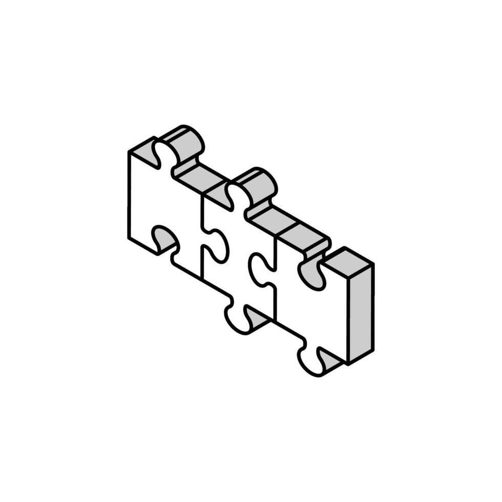 puzzel bedrijf oplossing isometrische icoon vector illustratie