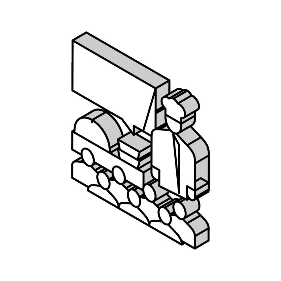 Koken klassen restaurant chef isometrische icoon vector illustratie