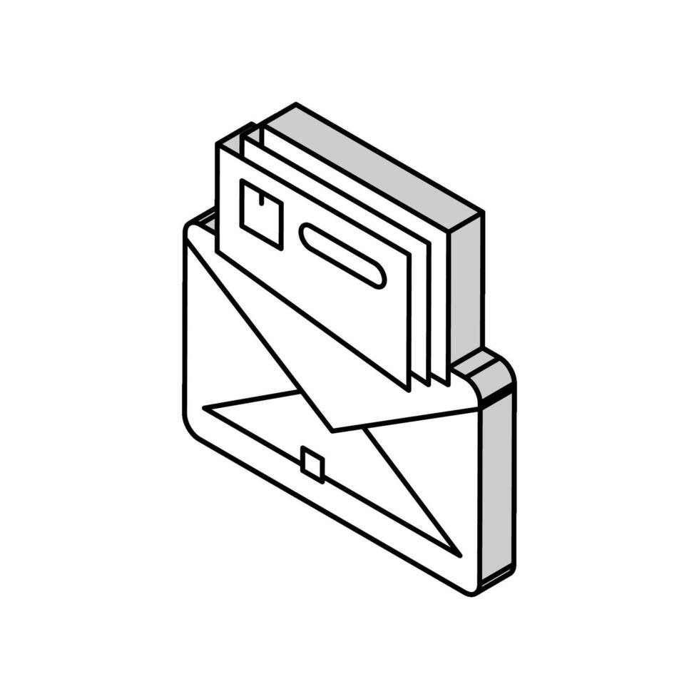 verzoek werkwijze isometrische icoon vector illustratie