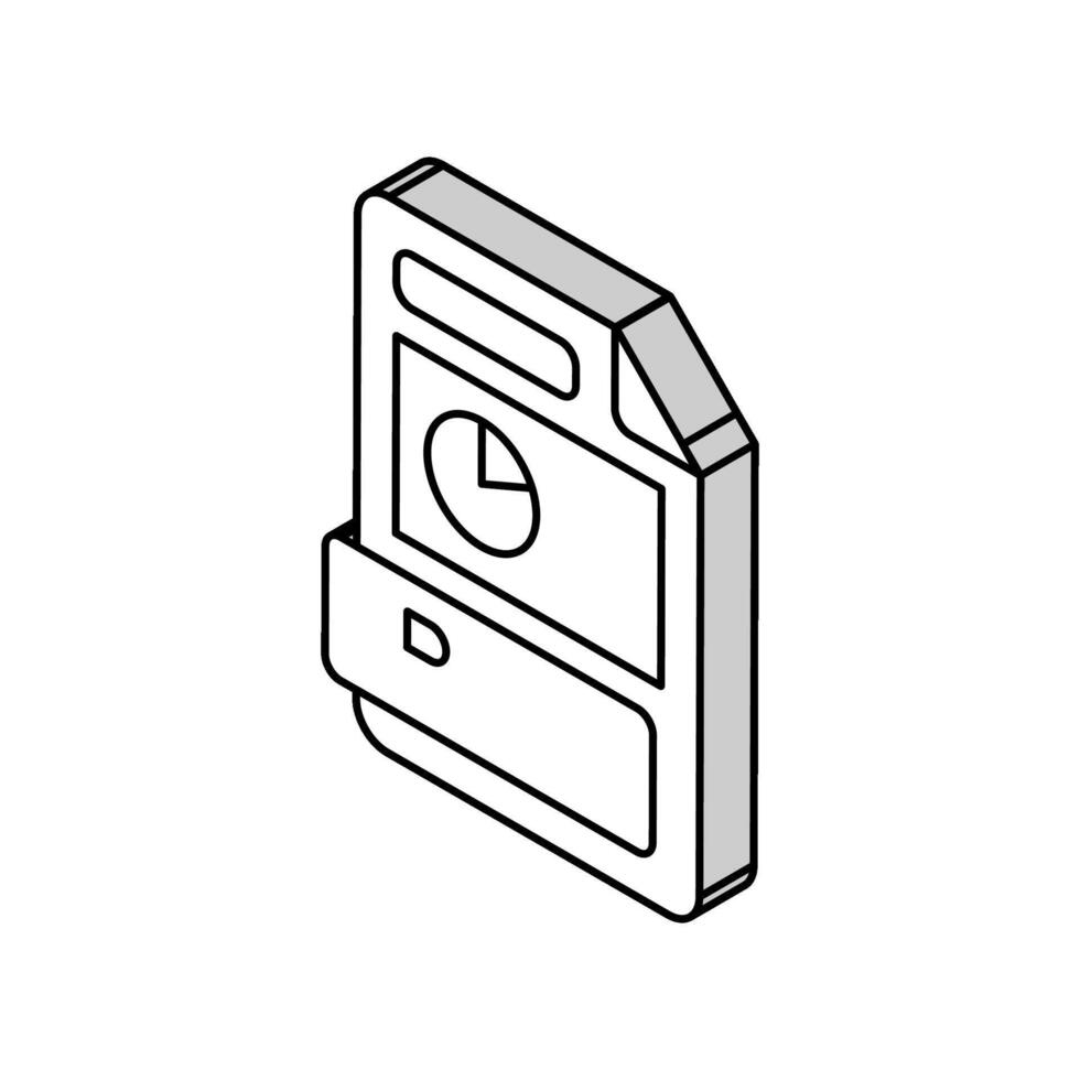 ppt het dossier formaat document isometrische icoon vector illustratie