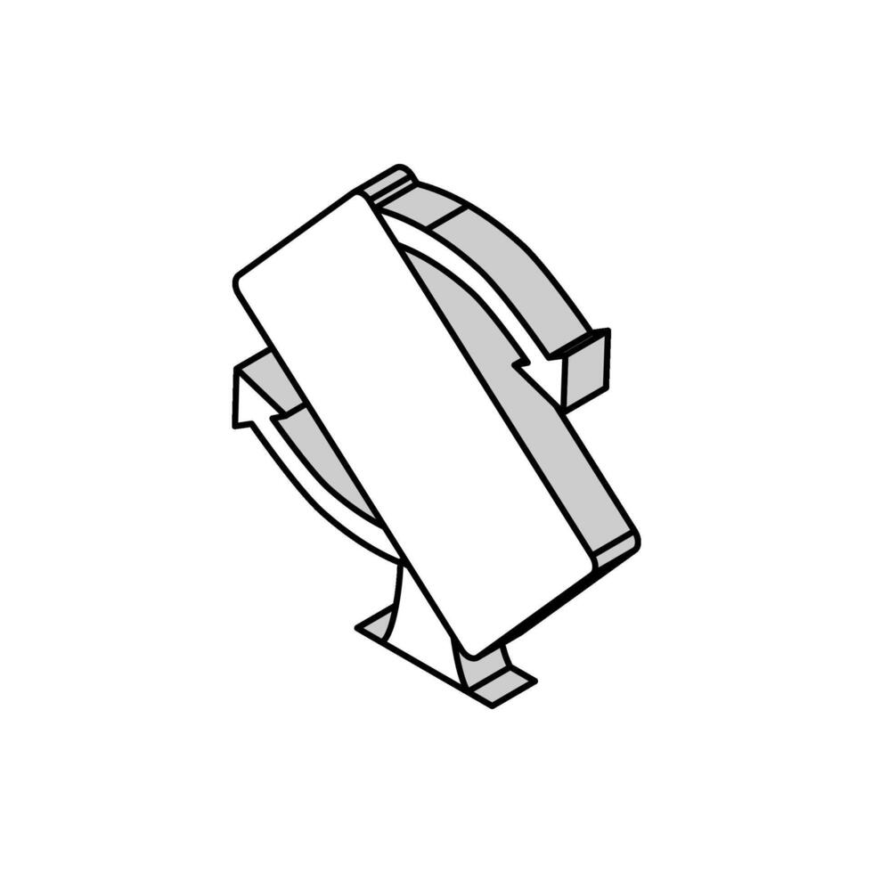 roterend toezicht houden op isometrische icoon vector illustratie