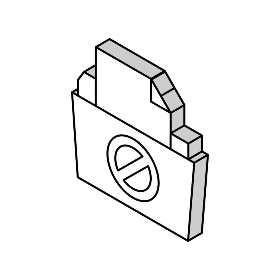 het dossier niet gedaan opslaan in online map isometrische icoon vector illustratie