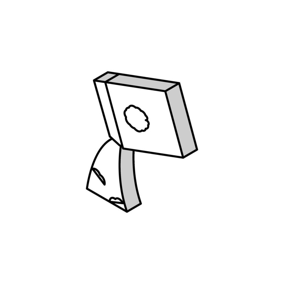 vallend pap van zak isometrische icoon vector illustratie