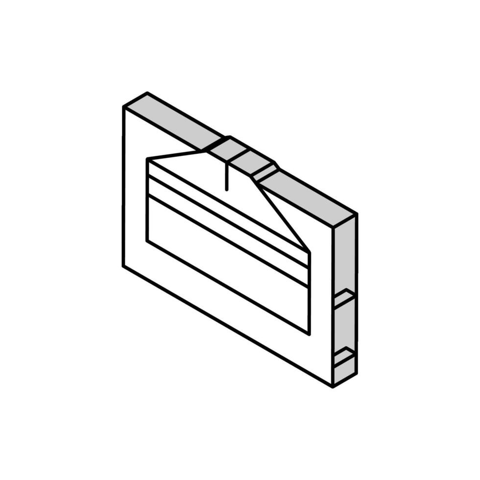 weg laag steen isometrische icoon vector illustratie