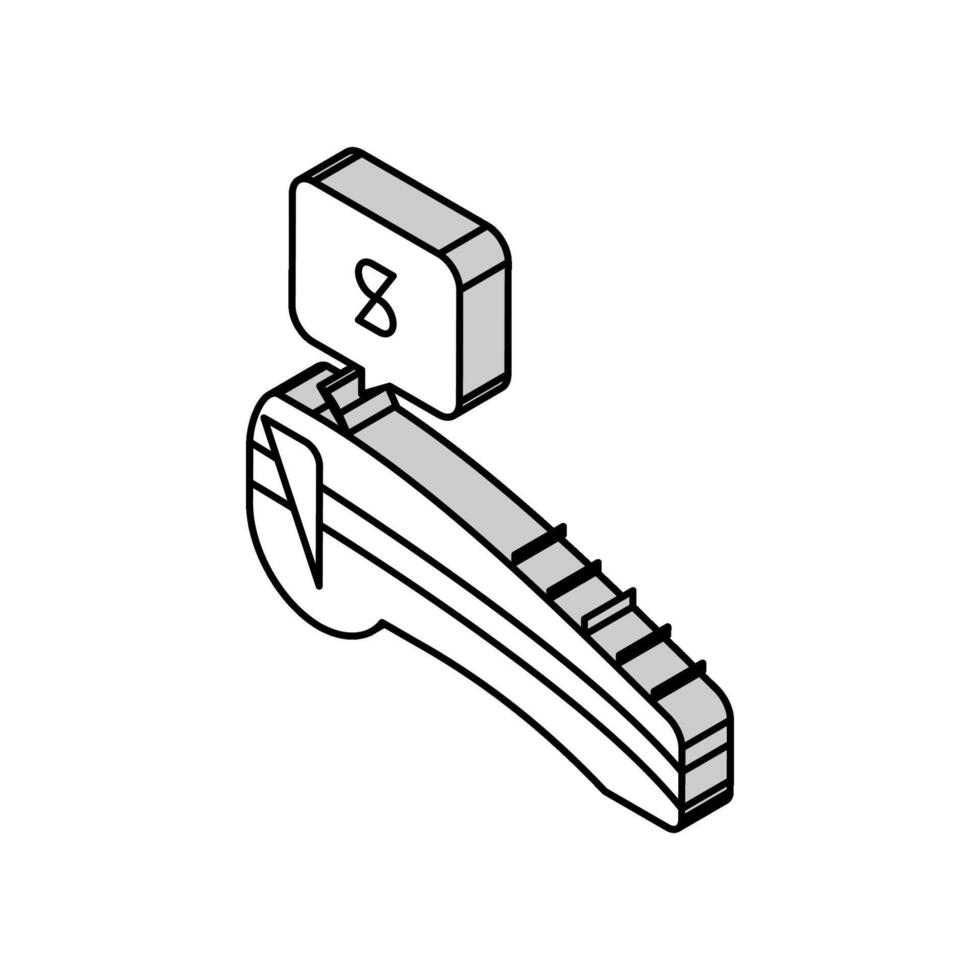 transactie pos terminal isometrische icoon vector illustratie