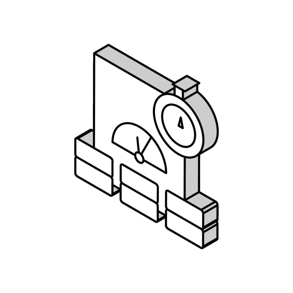 prestatie systeem isometrische icoon vector illustratie