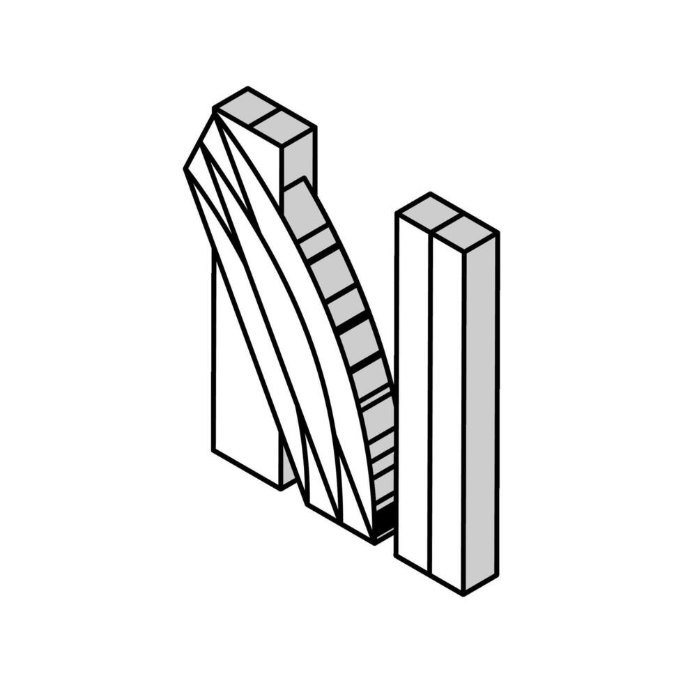 weg multilevel uitwisseling isometrische icoon vector illustratie