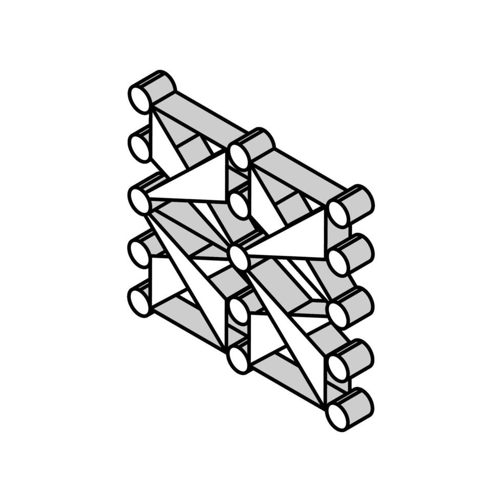 meerlagig neurale netwerk isometrische icoon vector illustratie