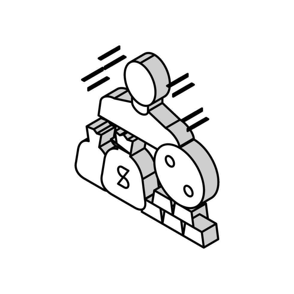 economisch deskundige isometrische icoon vector illustratie