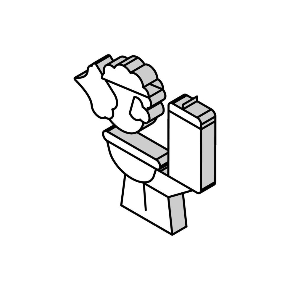 winderigheid spijsvertering systeem isometrische icoon vector illustratie