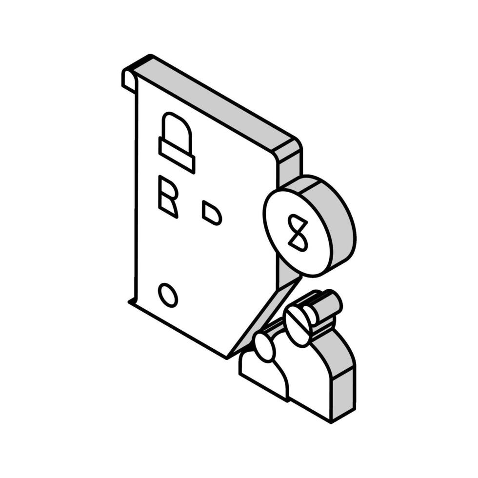 verlies van kostwinner toelage isometrische icoon vector illustratie