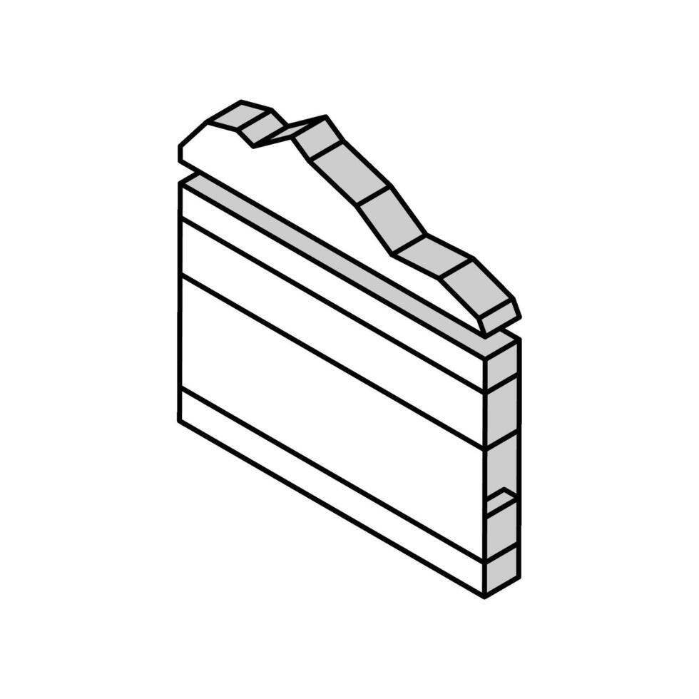 lithosfeer ecosysteem isometrische icoon vector illustratie