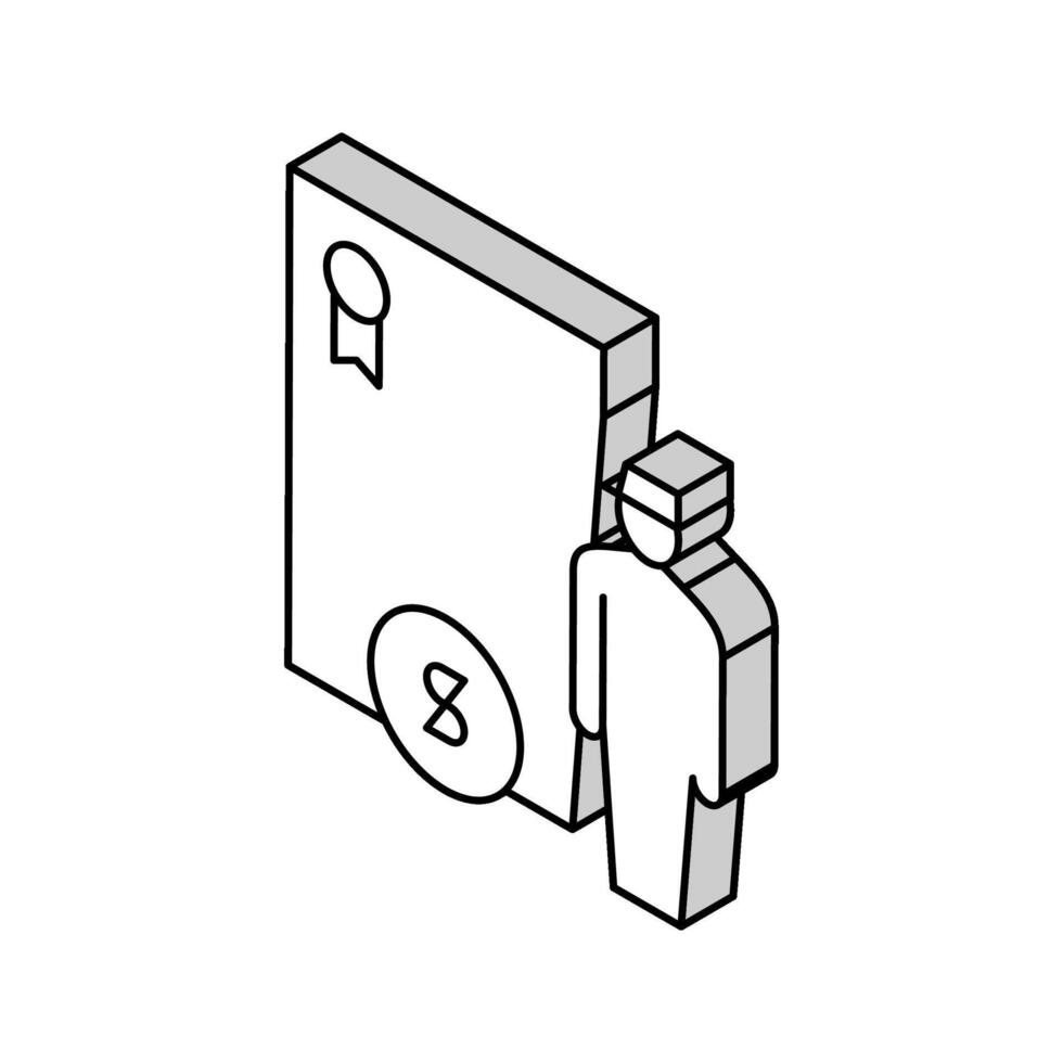 leger personeel toelage isometrische icoon vector illustratie