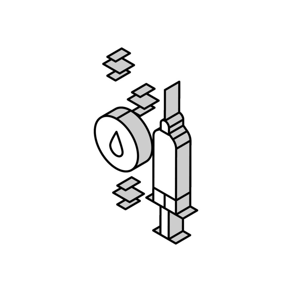 injectie anesthesie isometrische icoon vector illustratie