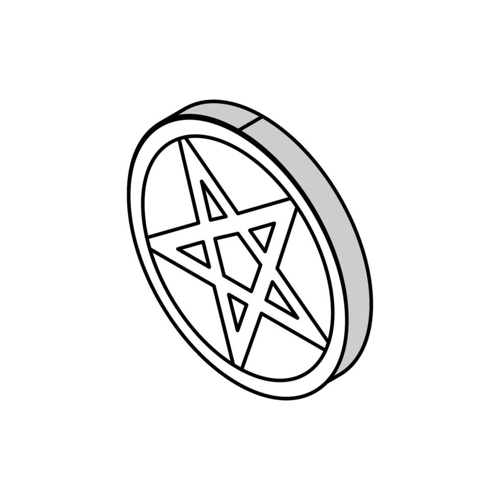 mystiek ornament isometrische icoon vector illustratie