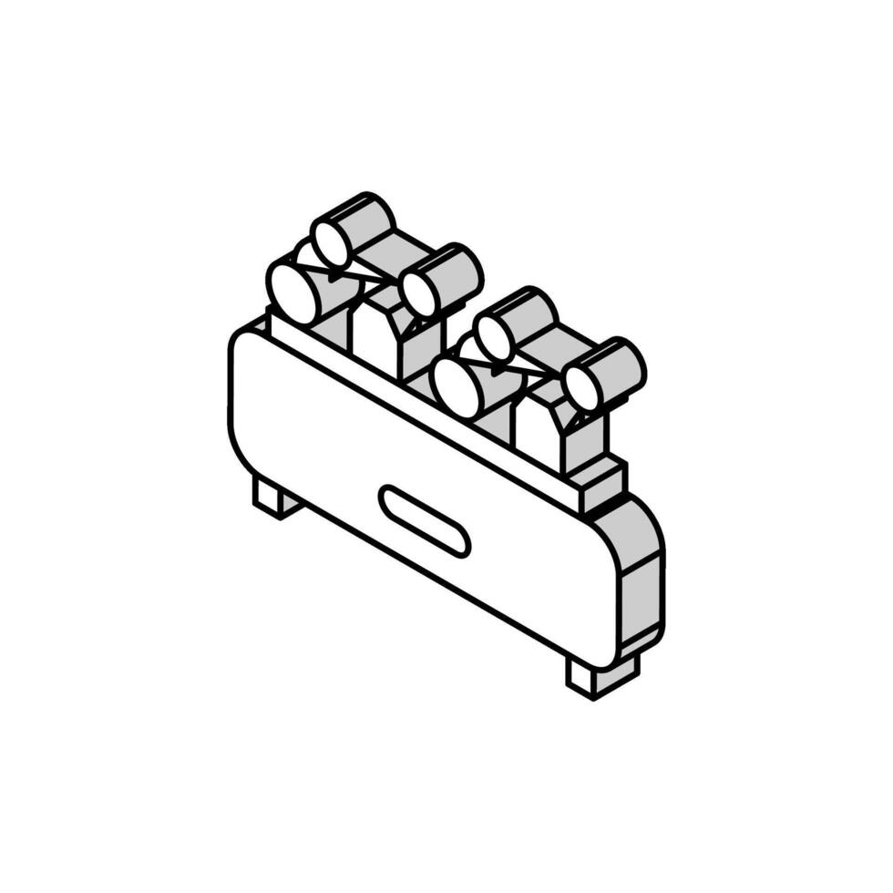 spiraal lucht compressor isometrische icoon vector illustratie