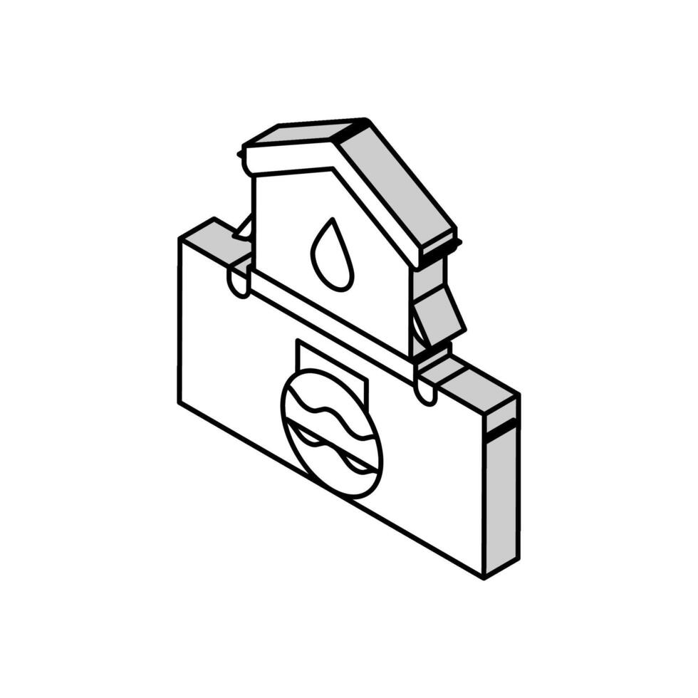 huis afvoer systeem isometrische icoon vector illustratie