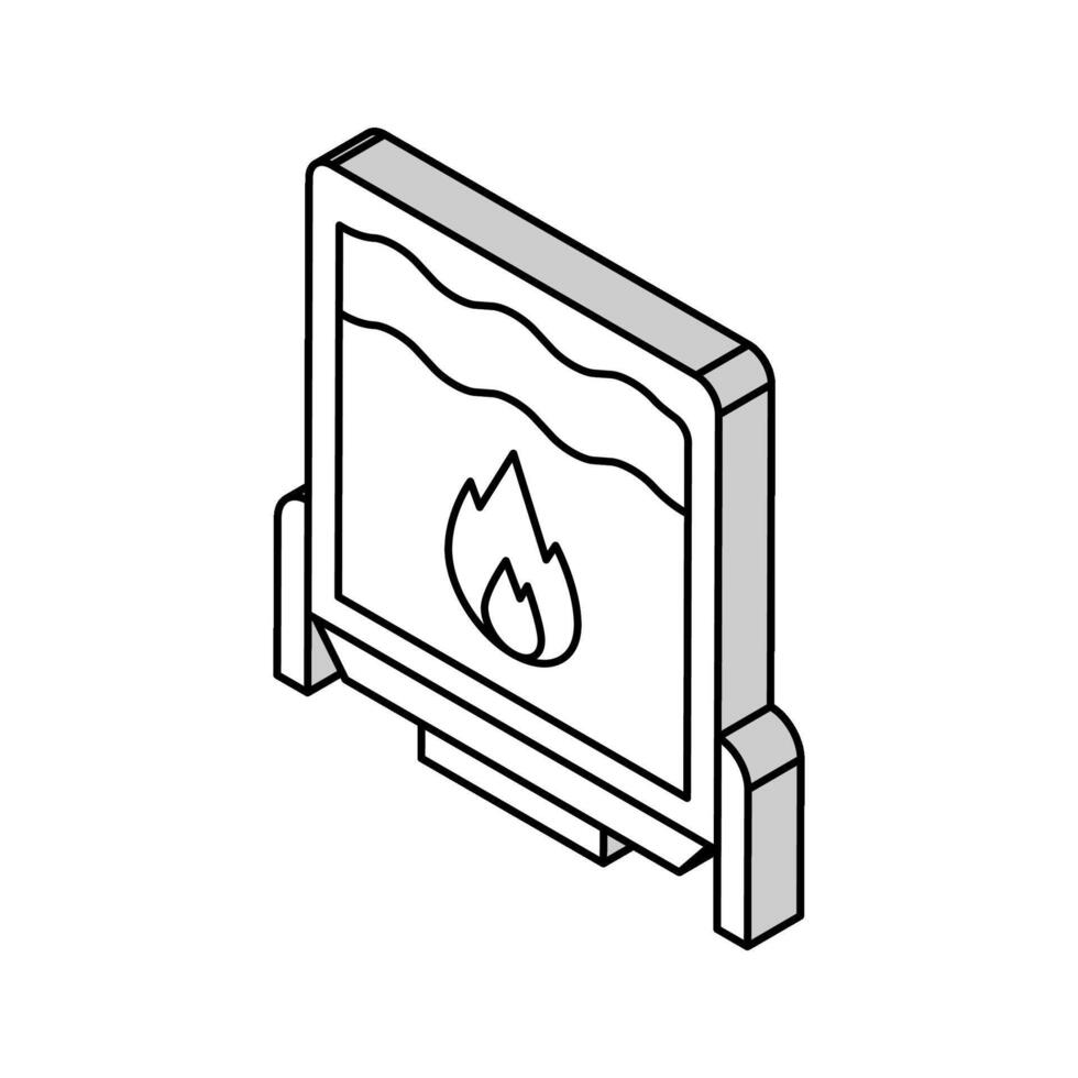 broeien kaas uitrusting isometrische icoon vector illustratie