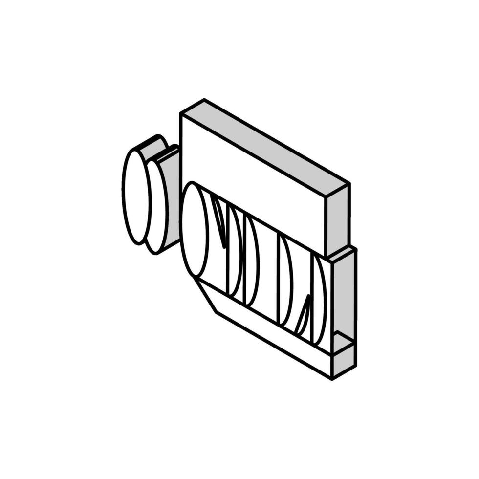 snijdend halfgeleider fabricage isometrische icoon vector illustratie