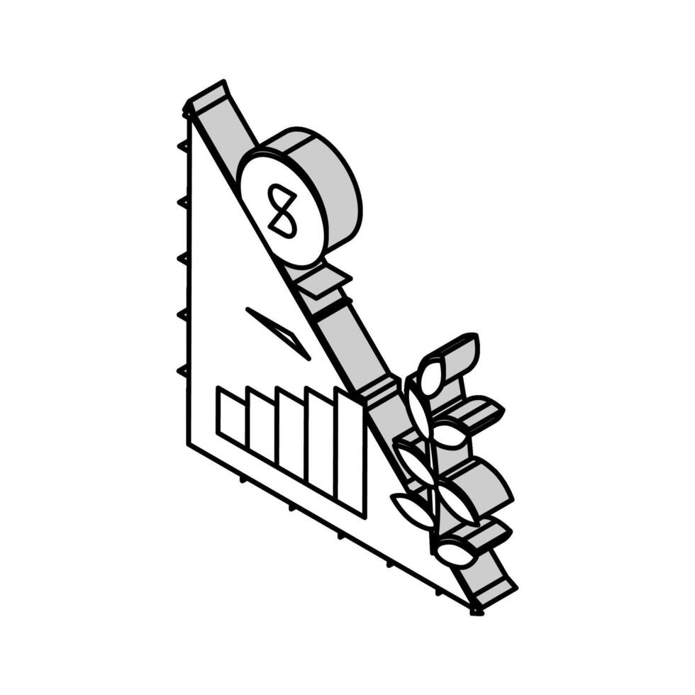 economie groei isometrische icoon vector illustratie