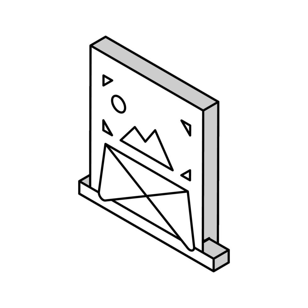 beeld verlichting isometrische icoon vector illustratie