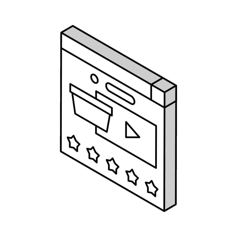 Product recensie isometrische icoon vector illustratie