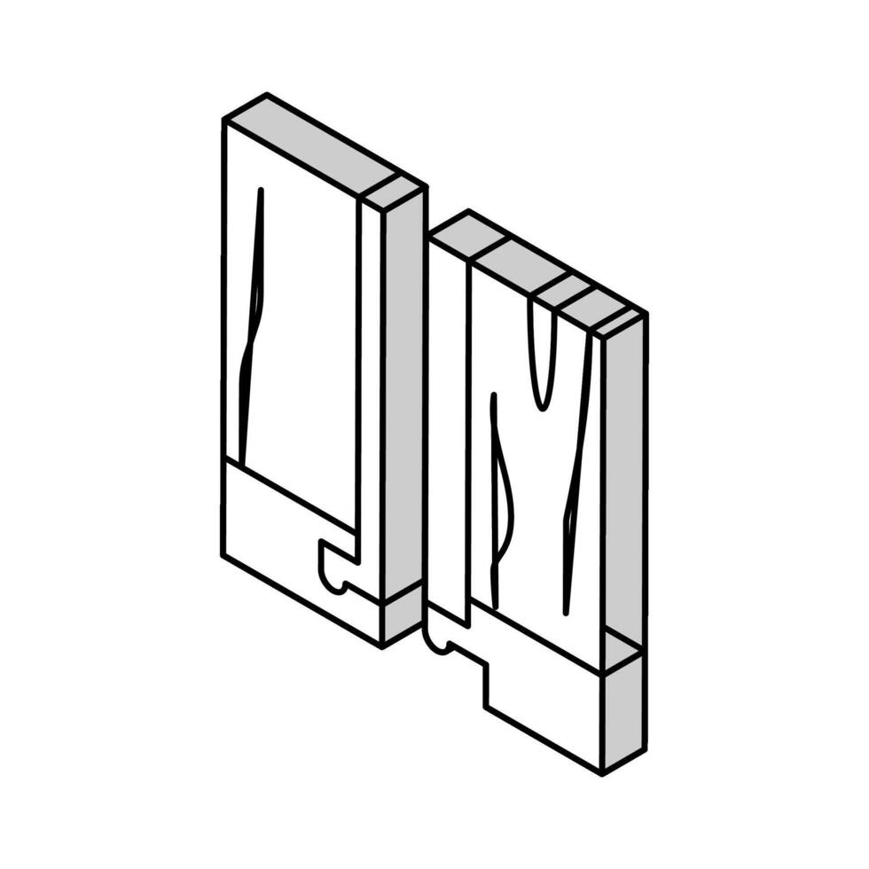 modulair verdieping puzzel isometrische icoon vector illustratie