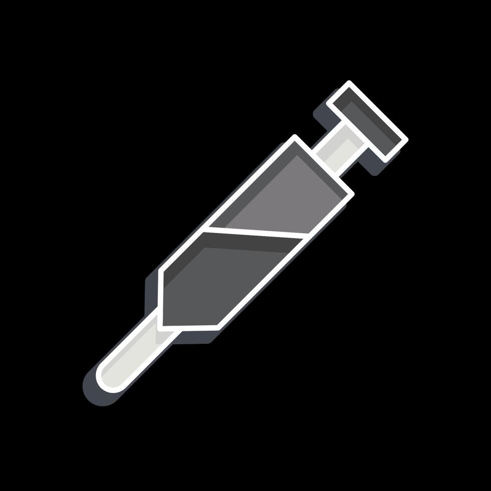 icoon vaccinatie. verwant naar medisch symbool. glanzend stijl. gemakkelijk ontwerp bewerkbaar. gemakkelijk illustratie vector