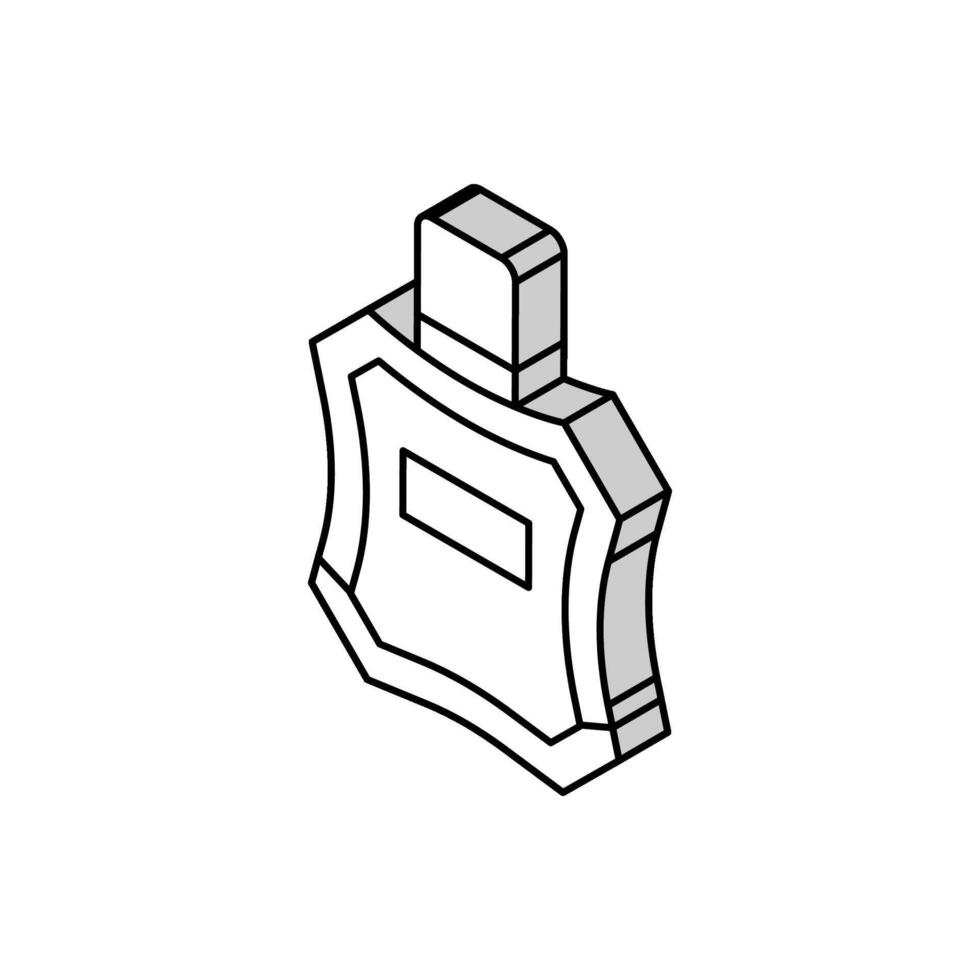 Keulen parfum na scheren isometrische icoon vector illustratie