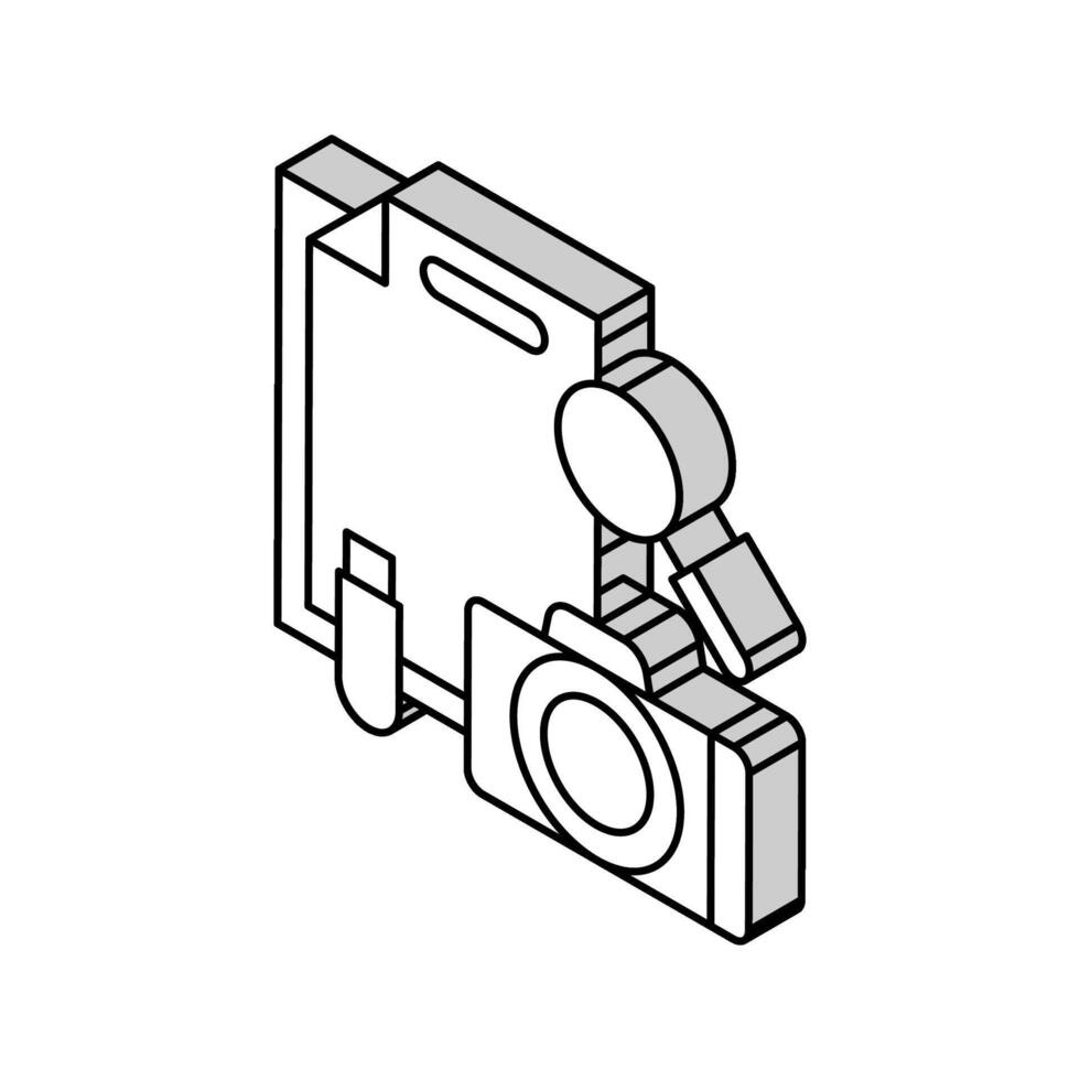 verzameling van bewijs isometrische icoon vector illustratie