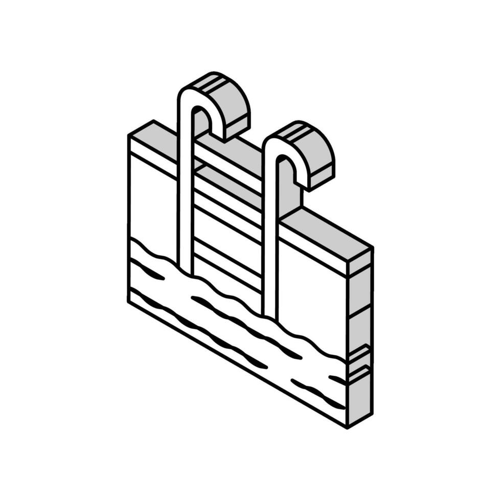 zwemmen zwembad isometrische icoon vector illustratie