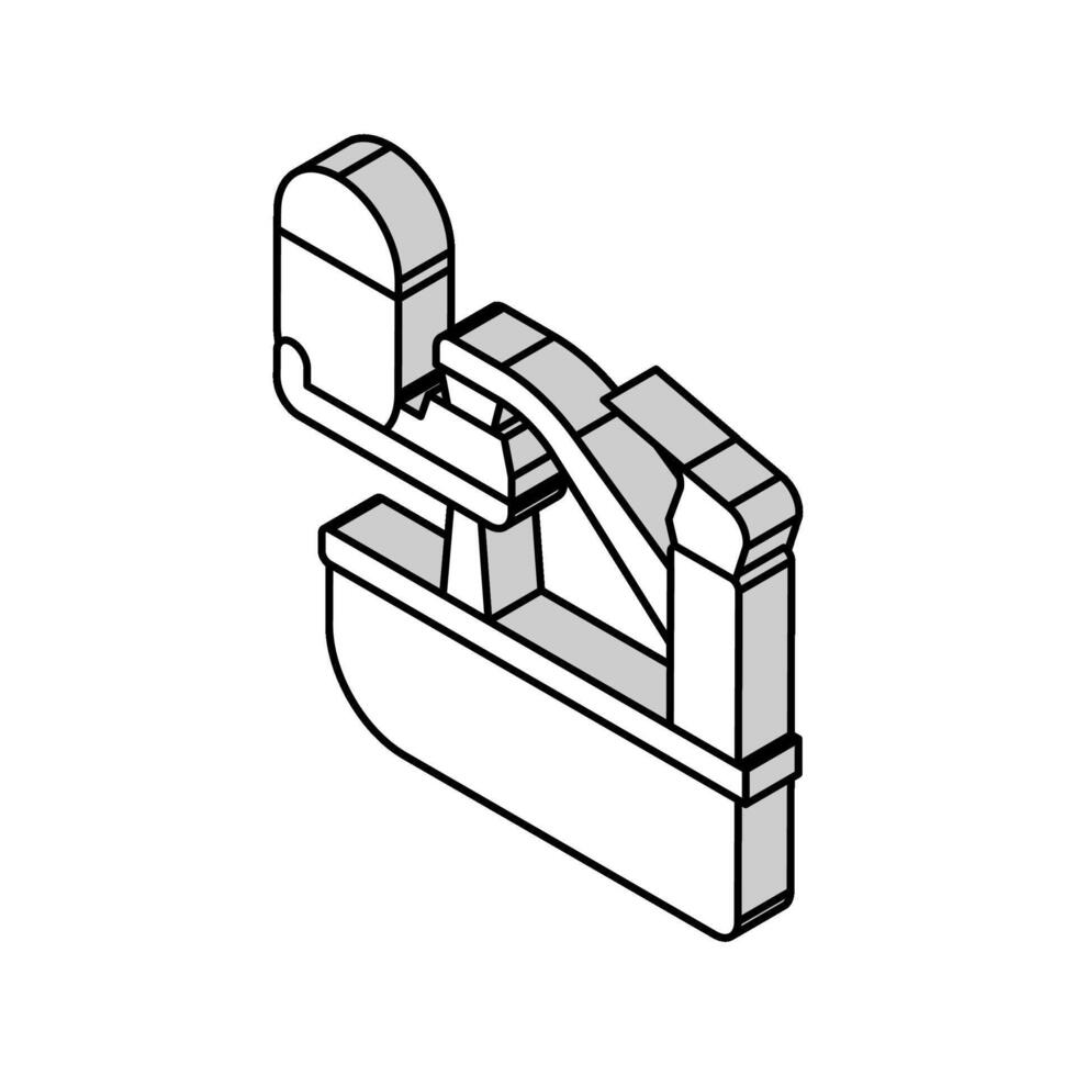 portable water filter voor kraan isometrische icoon vector illustratie