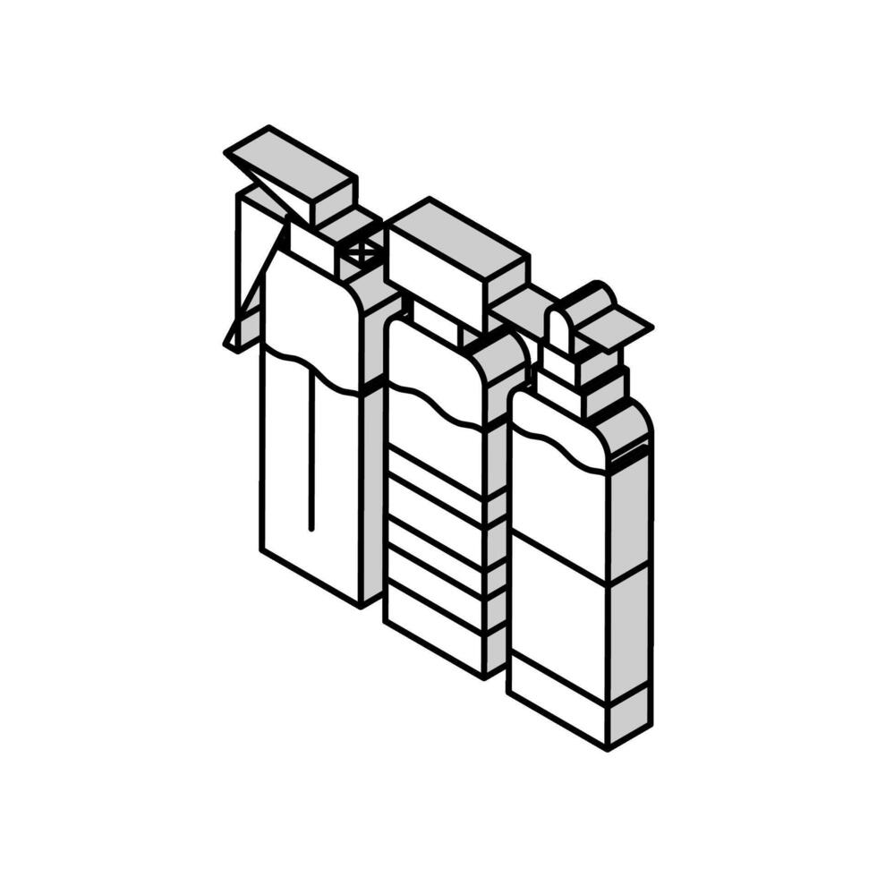 water verschillend filtratie filter isometrische icoon vector illustratie