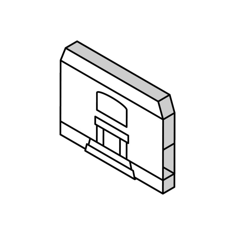 Universiteit gebouw isometrische icoon vector illustratie