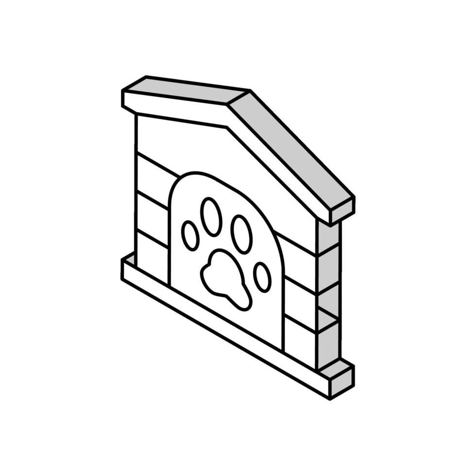 huisdier poot stand isometrische icoon vector illustratie