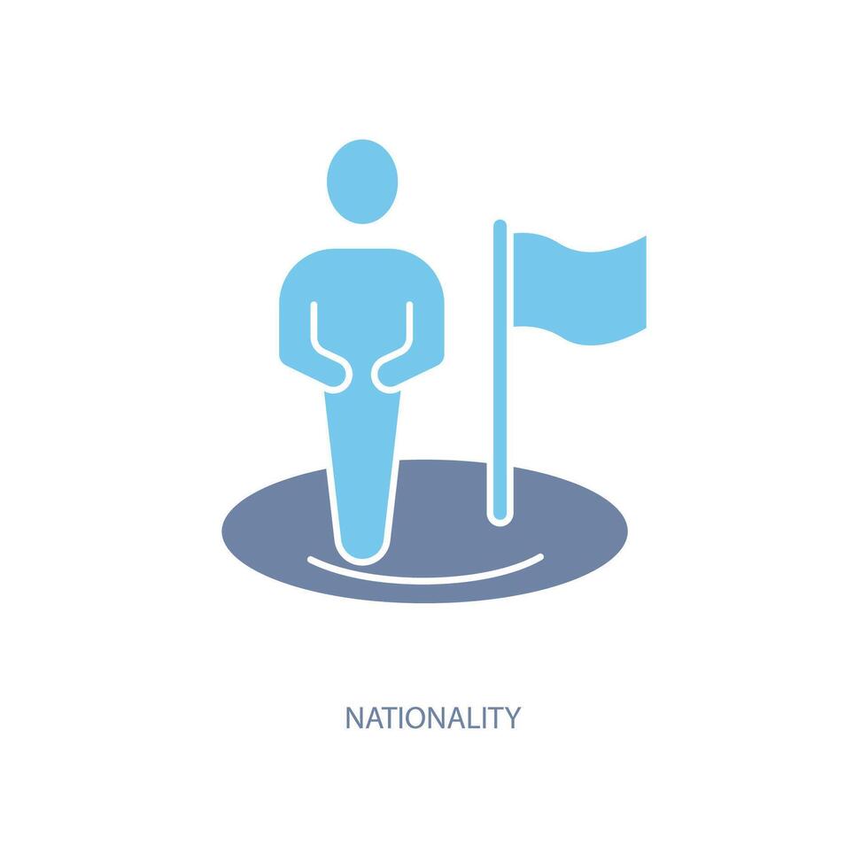 nationaliteit concept lijn icoon. gemakkelijk element illustratie. nationaliteit concept schets symbool ontwerp. vector