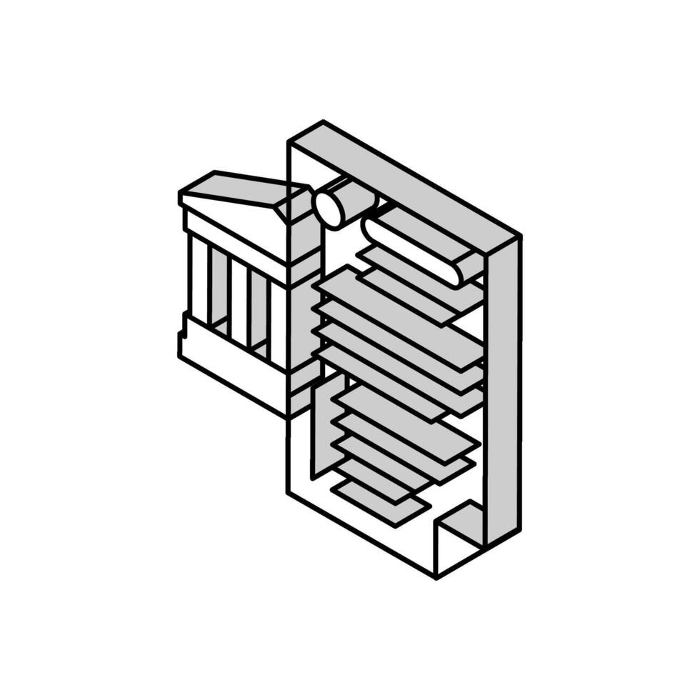 mogelijkheid van gebruik makend van divers bank producten isometrische icoon vector illustratie