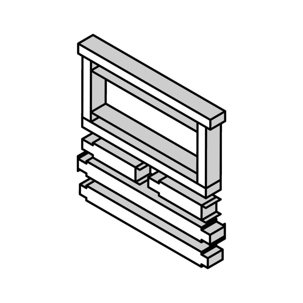 kaders langstroth bijenteelt isometrische icoon vector illustratie