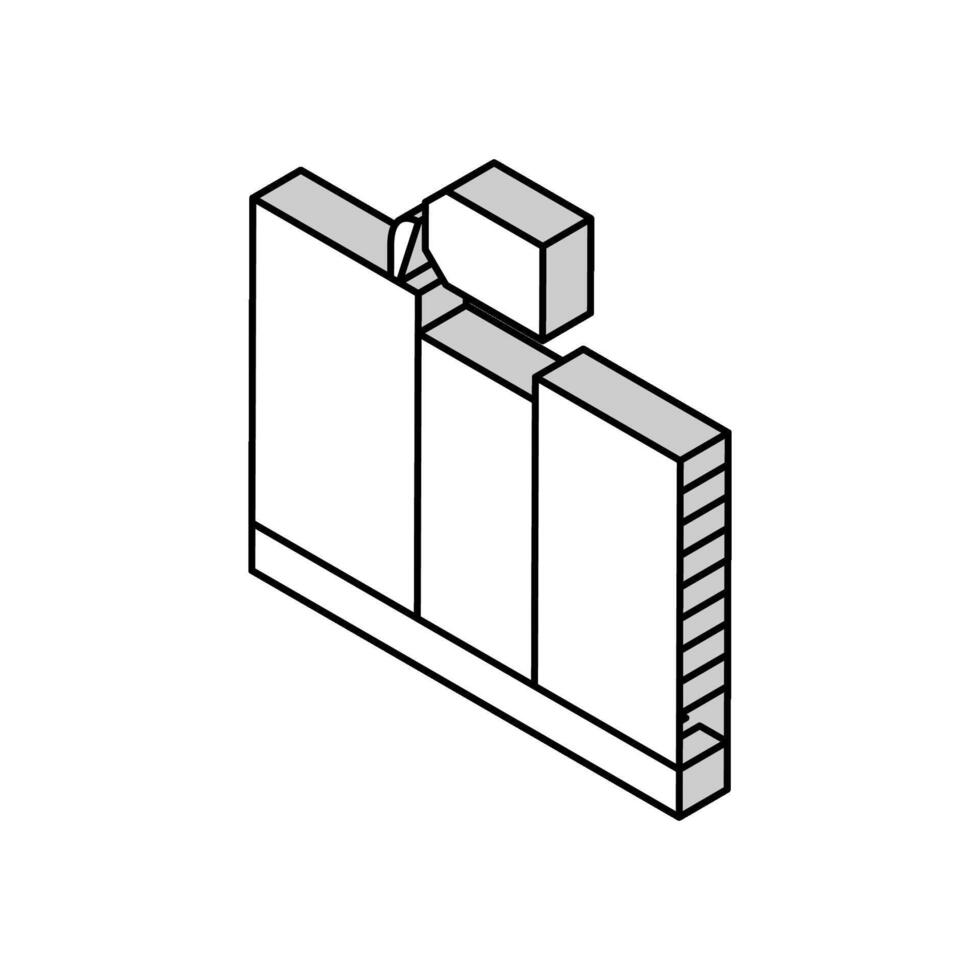 huur in hoog stijgen gebouw isometrische icoon vector illustratie