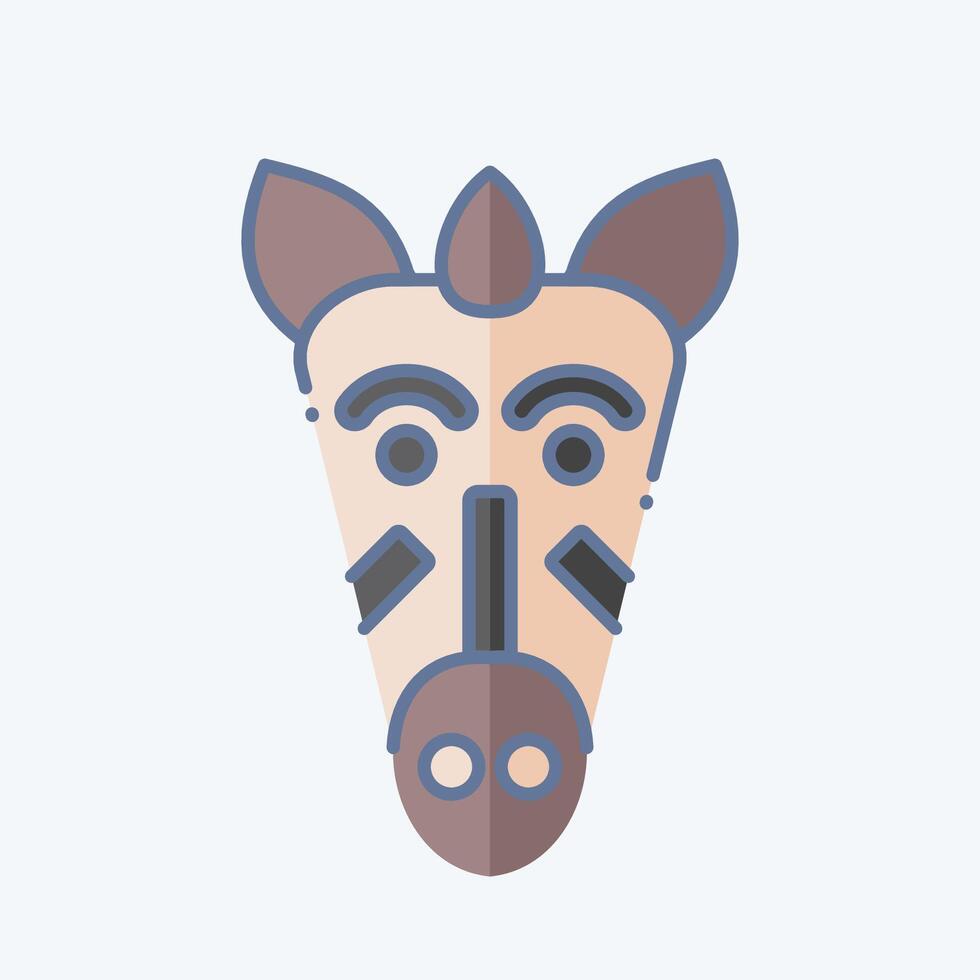 icoon zebra. verwant naar Kenia symbool. tekening stijl. gemakkelijk ontwerp bewerkbaar. gemakkelijk illustratie vector