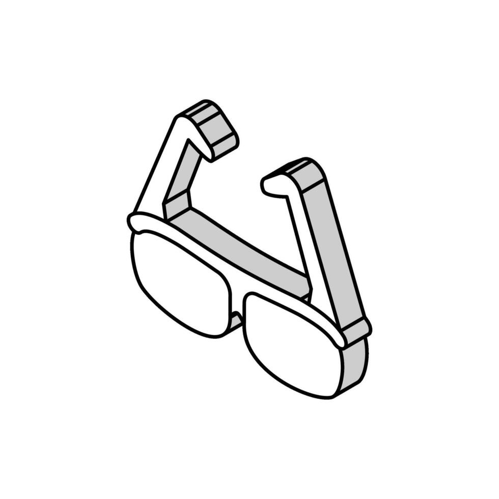 3d bril isometrische icoon vector illustratie