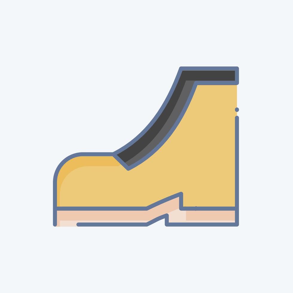 icoon schoenen. verwant naar mode symbool. tekening stijl. gemakkelijk ontwerp bewerkbaar. gemakkelijk illustratie vector