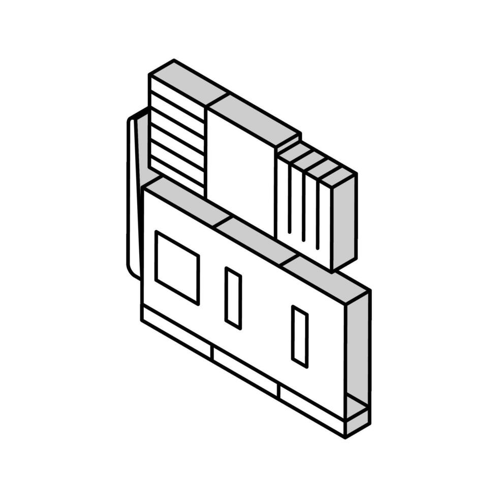 reclame of industrieel conditioning systeem isometrische icoon vector illustratie